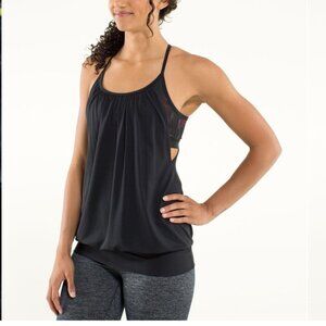 LULULEMON No Limits Tank Black/Midnight Iris Multi